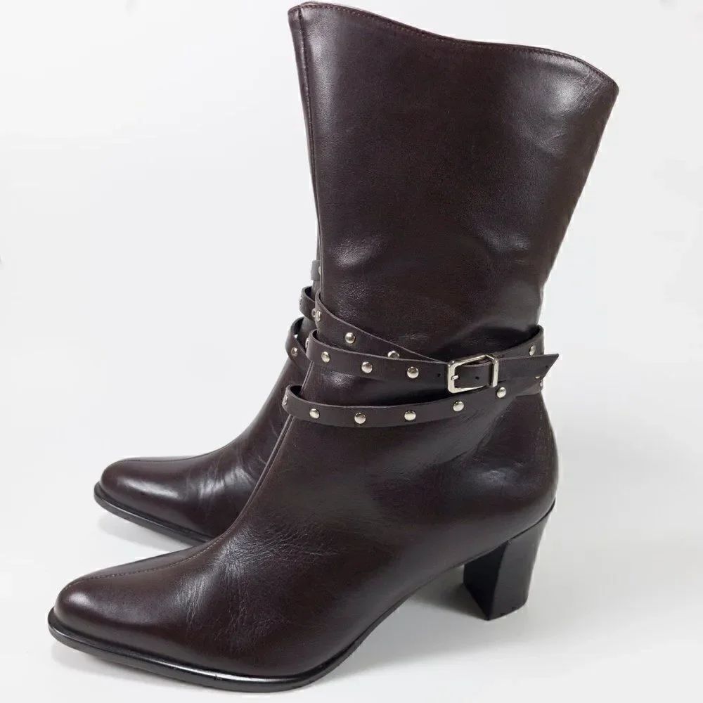 A Marinelli Healed Leather Boots - Size 7.5M - Picture 4 of 14